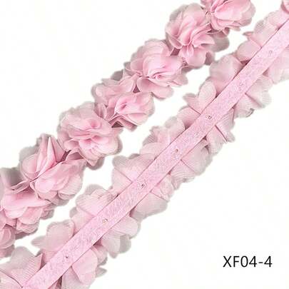 26pcs 5cm Wide Colorful 3D Chiffon Flower Trims, Clothing Accessories, Swimwear, Headwear