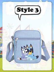 Bluey A Small Square Handbag, Suitable For Casual And Fashionable Shoulder Carrying. It Is Suitable For Use In University, Travel, School Backpacks, Vacations, Trips, Study Supplies. It Features A Fashionable Campus Design, Is Ultra-Light And Has A Large Capacity. It Is Very Suitable To Be Given As A Small Gift To Friends And Relatives At Parties And Gatherings. - Multicolor - View 12