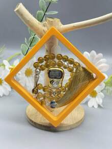 1 Set Of 33pcs Rosary Beads - Gold/Silver Rosary Beads With Transparent Gift Box | Muslim Prayer Beads Counter - Multicolor - View 6