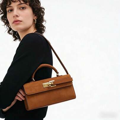 [JW P] 新款复古软皮手提包，轻便实用小方包，独特斜挎单肩包，百搭实用，适合日常、休闲、购物、旅行、聚会、约会等场合，也可作女士化妆包。