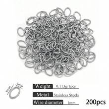 200pcs Stainless Steel Oval Split Rings, For Jewelry Making, DIY Accessories, Double Loop Open Connectors - Silver 1 - View 12