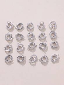 3件套DIY铜锆石多功能优雅珠宝吊坠配件 - 雙圓圈配件 - 查看 5