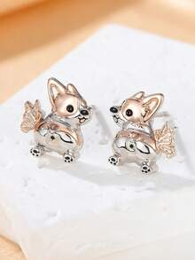 1 Pair Minimalist Cute Animal Earrings, Women's Fashion Animal Stud Earrings, Suitable For Daily Wear, Holiday Gift - Earring 9864 - View 1