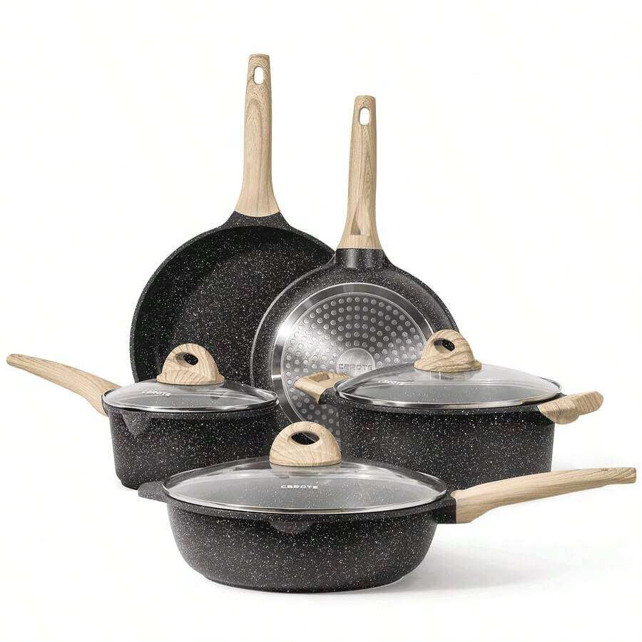Pots And Pans Set Non Stick, Nonstick Kitchen Cookware Sets - 查看 1