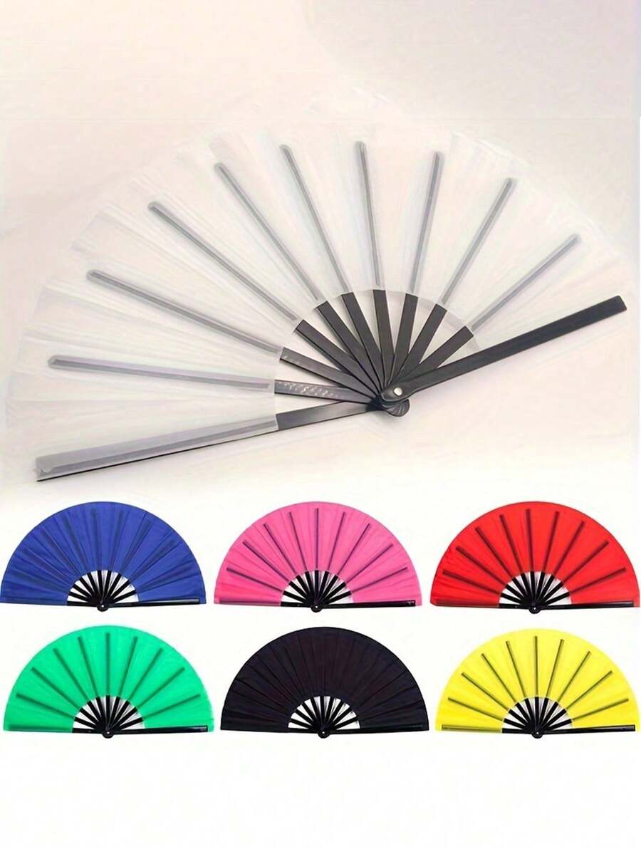 Evantai pliabil din plastic cu două fețe, mini evantai pliabil portabil, design clasic potrivit pentru Tai Chi, dans, răcorire de vară, călătorii pe plajă, ușor și compact, potrivit pentru decor, Ziua Îndrăgostiților, esențial pentru călătorii