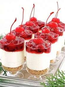 Bộ 10/5 cốc đựng mousse trang trí bánh ngọt 150ml, cốc nhựa tái sử dụng dùng cho tiệc sinh nhật, đám cưới, ngày lễ. - Nhiều màu - Xem 7