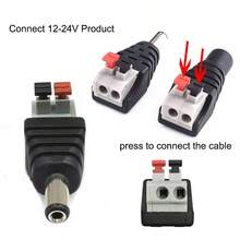 Solder-Free Male And Female Terminal Blocks. DC5-24V 5.5x2.1mm Connecting Wire Terminal - Button Version - View 5