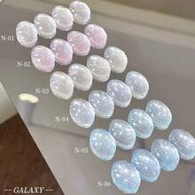 MIANEL 10ML 2026 New Star-Chasing Moon-Chasing Platinum Glitter Gel Nail Polish Winter Top Selling Whitening Flashing Nail Polish With Broken Diamond White Nails Pink Nails Red Nails Gifts For Girls Nails Art Salon Use And DIY Use - Multicolor - View 3