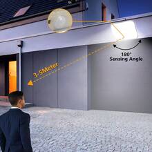 1pc 95/226/232 LED Solar Wall Lamp High Lumen Remote Control Outdoor Light - Multicolor - View 11