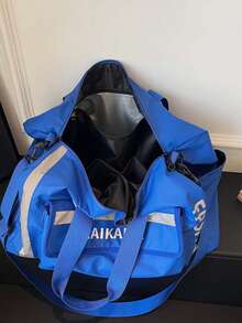 Reflective Trim Sport Duffel Bag | Large Lightweight Travel Tote With Shoe Compartment | Unisex Gym Weekender - Multicolor - View 5