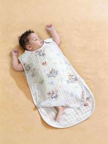 1件婴儿无袖棉纱布睡袋，透气防踢毯，超柔软亲肤，可爱印花设计，侧边按扣，可机洗，适合春夏季新生儿在空调房内使用 - 嬰兒無袖背心睡袋 - 查看 27