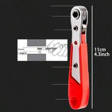 Tua vít tay góc cạnh màu đỏ có chức năng bánh cóc đảo chiều, thích hợp cho không gian hẹp. - Tua vít bánh cóc 36 răng - Xem 4