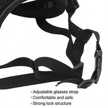 Vbestlife Gafas para Perros Anti UV Fuerte Resistencia Al Impacto Ajustable Elástico Gafas para Perros de Raza Grande Gafas de Sol para Mascotas - Marco negro transparente - Ver 5