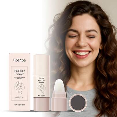 1.3克/0.05盎司 遮盖稀疏发际线粉末，质地自然，便携装（灰色）