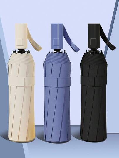 16根加固伞骨全自动折叠伞，便携防紫外线遮阳伞，晴天雨天皆宜，也适合作为万圣节、圣诞节、新年、情人节等节日礼物（伞面颜色、伞架颜色、英文字母图案可自由搭配），春夏必备，伴娘礼物，家居卧室装饰，海滩旅行，男女通用