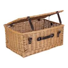 Red Hamper 55cm Buff Finish Wicker Picnic Basket - Brown - View 3