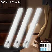 HBOWMDJIA 6pcs Motion Sensor Cabinet Lights, 3 Color Temperatures, Undercounter Closet Lighting, Dimmable Wireless Magnetic USB Rechargeable Kitchen Night Lights, Battery Powered Lights For Wardrobes, Cabinets, Stairs, Hallway, Shelves, Foyer, Kitchen, Dresser - Đèn tủ - Xem 15