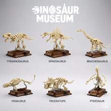 347pcs Dinosaur Themed Building Blocks Set: 3D Assembly Toy Model. Includes Various Dinosaur Shapes Such As Tyrannosaurus, Triceratops, Spinosaurus And Brachiosaurus. This Is A Great Gift For Dinosaur Enthusiasts And Also Suitable For Beginners To Practice. It Can Improve Spatial Thinking And Finger Flexibility. Perfect As Room Desktop Decoration, Birthday Gift And Holiday Souvenir. - Multicolor - View 3