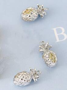 Bộ 3/10 mặt dây chuyền hình trái cây tự làm, đính đá Zirconia, mạ vàng 18K, tinh tế và thanh lịch, phụ kiện đa năng. - Mặt dây chuyền trái cây DIY - Xem 8