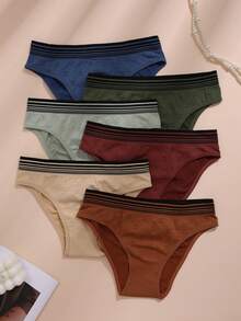 6pcs Women's Comfortable Seamless Breathable Briefs - Multicolor - View 3