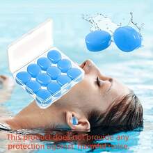 6/12pcs Reusable Plastic & Silicone Sleeping Earplugs - For Adults, Suitable For Music Concerts, Swimming, Snoring, Reading, Resting, Flights, Super Noise-Proof Swim Earplugs, Non-Irritating - Multicolor - View 6