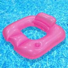1件PVC充气沙滩泳池漂浮床，高浮力便携式漂浮垫，沙滩必备游泳游戏 - 彩色 - 查看 11