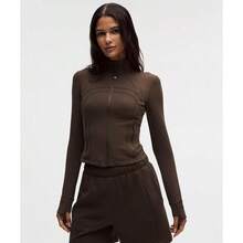 Lululemon Define Cropped Jacket Nulu LW3HWES - Walnut Crunch - View 1