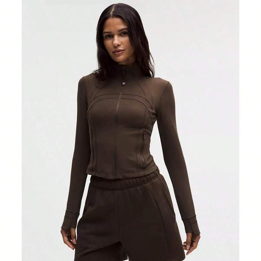 Lululemon Define Cropped Jacket Nulu LW3HWES - Walnut Crunch - View 1