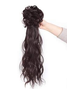 Synthetic Wig Messy Bun Ponytail Female Grasping Clip Wavy Wig Side Tied With Low Ponytail Temperament Fluffy Suitable For Women's Daily Wear And Gatherings - Multicolor - View 11