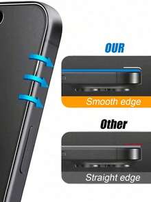 2片装磨砂屏幕隐私膜，防刮擦、防冲击，物理防指纹，保护屏幕隐私，磨砂质感，兼容苹果X/XR/11/12/13/14/15/16/17系列 - 黑色 - 查看 3