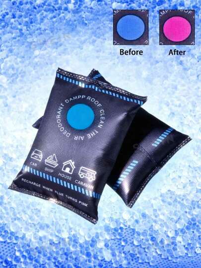 1/2 Set Reusable Silicone Car Dehumidifier Bags - For Absorbing Moisture, Preventing Dampness, High Humidity And Condensation In Vehicles Or Homes, Home Dehumidifier