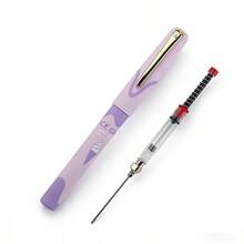 Fountain Pen Set With Ink Syringe Auxiliary Tool, Colorful Calligraphy Pen With Refill Converter, Smooth Writing Stationery For School Office - Pink Purple - View 18