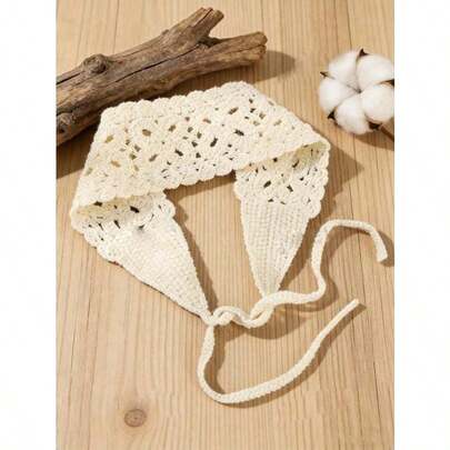 1 chiếc băng đô hình bướm khoét rỗng đan móc thủ công, phụ kiện tóc phong cách Boho dành cho nữ, phù hợp cho hoạt động ngoài trời, du lịch, salon, kỳ nghỉ hè, khăn bandana đi biển.