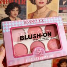 SEVENCOOL Blush-On Palette | 6 Soft And Versatile Shades - 珊瑚粉 - 查看 4