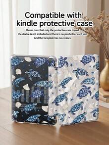 海龟贝壳图案平板电脑保护套，兼容 iPad Air 11 英寸 M3 2025 / M2 2024、Air 第五代 2022、(A16) 11 英寸第十一代 2025，兼容三星 Galaxy Tab、Kindle Paperwhite 第十二代 2024，透明背壳，时尚图案保护套，支持自动睡眠/唤醒功能，气囊保护，适合送礼和办公使用。 - 彩色 - 查看 9