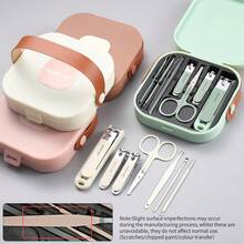 8pcs/Set Stainless Steel Nail Clipper Kit, Nano Nail File, Nose Hair Trimmer, Home & Travel Grooming Beauty Manicure Set, Sharp & Durable - Multicolor - View 3
