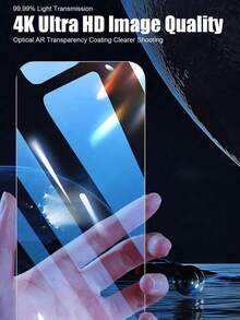 3pcs Ultra-Clear Tempered Glass Screen Protector, Made Of 9H Tempered Glass Material, Scratch-Resistant, Anti-Fingerprint, Compatible With IPhone 17 Pro Max/17 Pro/17 Air/17/16 Pro Max/16 Pro/16 Plus/16/15 Pro Max/15 Pro/15 Plus/15/14/13/12/11/Xr/ And Other Models. - Clear - View 4