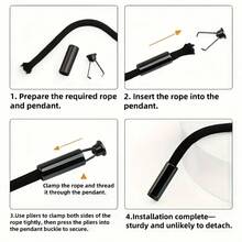 6/12/20Pairs Metal Rope Buckle Hoodie Pants Waistband Cap Rope Pendant Clip Buckle Rope End Clasp Accessories Metal Hanging Plated Bell For Sweatshirt Pants Head Cap Rope Button Decorative Buckle Rope Stop Buckle - Multicolor - View 10