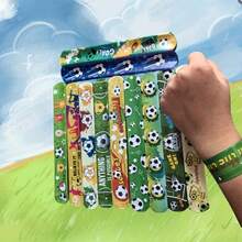 1/6/10pcs/Set Football Clapper Wristbands, Football Party Favors, Clapper Wristbands, Plastic Decorative Rings, Party Favors, Party Decorations, Fun Handmade Crafts, Birthday Gifts - Multiple Mix - View 2