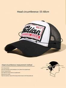 2pcs Unisex Outdoor Casual Adjustable Size All-Season Sun Protection Mesh Cap With Letter Patch, Suitable For Daily Wear,Summer,Beach,Holiday - Navy Blue + Royal Blue - View 2