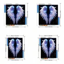5D Diamond Painting Kit - Full Round Diamond, Wing Pattern, Acrylic Craft Set For Home Decor, Frameless Diamond Painting Gift Set - round diamond - View 7
