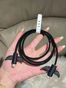 5pcs TPU Black Camera Protector Case, Suitable Compatible With Apple 18W/20W Fast Charger And Data Cable - Multicolor - View 3