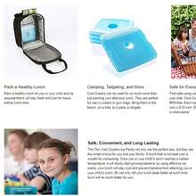 Fit & Fresh 超薄冰袋，4 包装，速冻，节省空间，可重复使用，适用于午餐盒或冷藏箱，透明蓝色，12 包装 - 彩色 - 查看 7