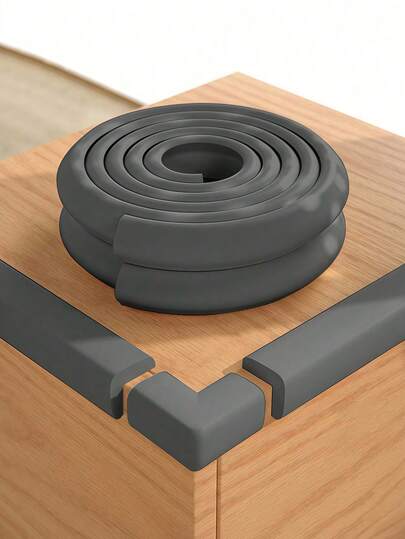 1 st möbelkant- och hörnskydd | Ca 1,8 m skyddande skumdyna | Säkerhetsskydd med självhäftande barnskydd | Säkerhetsset för baby- och barnskydd, för bord, eldstäder, bänkskivor