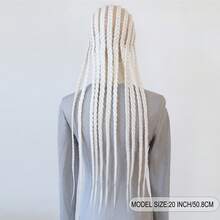 ZigZag Hair 白色、金色、蜜金色、黑色三种颜色可选，带蓬松发际线的编织蕾丝前假发，采用耐热纤维制成，适合日常佩戴、节日、派对、角色扮演、万圣节等场合。 - 彩色 - 查看 10