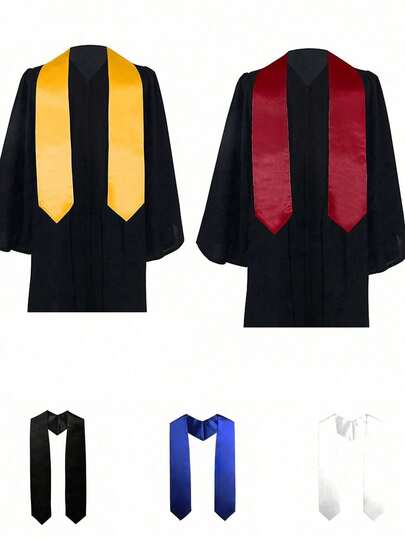 1 chiếc áo tốt nghiệp trơn, unisex, dành cho người lớn.