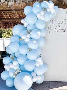 18 Inch/12 Inch/10 Inch/5 Inch (Different Quantities) Blue Balloons, Suitable For Birthday, Bridal Shower, Graduation, Princess Theme, Bachelorette Party And Blue Theme Party Decoration (Includes Ribbon And Knotter) - View 5