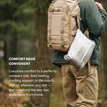 Harmony Anywhere Pillow - Travel/On-The-Go Hex Grid And Talalay Latex Core - No Pressure Support Stays Cool Compact And Lightweight For Easy Travel - Stormy Grey - 查看 3