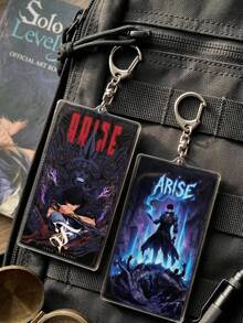 4 piezas Llaveros de acrílico con colgante de "El ejército imparable del monarca de las sombras" de Solo Leveling, estilo de texto de anime coreano, accesorios para bolsos, llaveros, regalos de fans de Solo Leveling, decoración para mochilas, regalos para fiestas, mejores regalos para niños - Multicolor - Ver 5