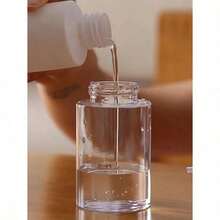 1pc Plastic Pump Dispenser Bottle, Liquid Press-Type Refillable Bottle, Suitable For Nail Polish Remover, Makeup Remover Etc., With Flip Cap, Travel Friendly, 120mL-200mL Capacity, Christmas Gift - Multicolor - View 4